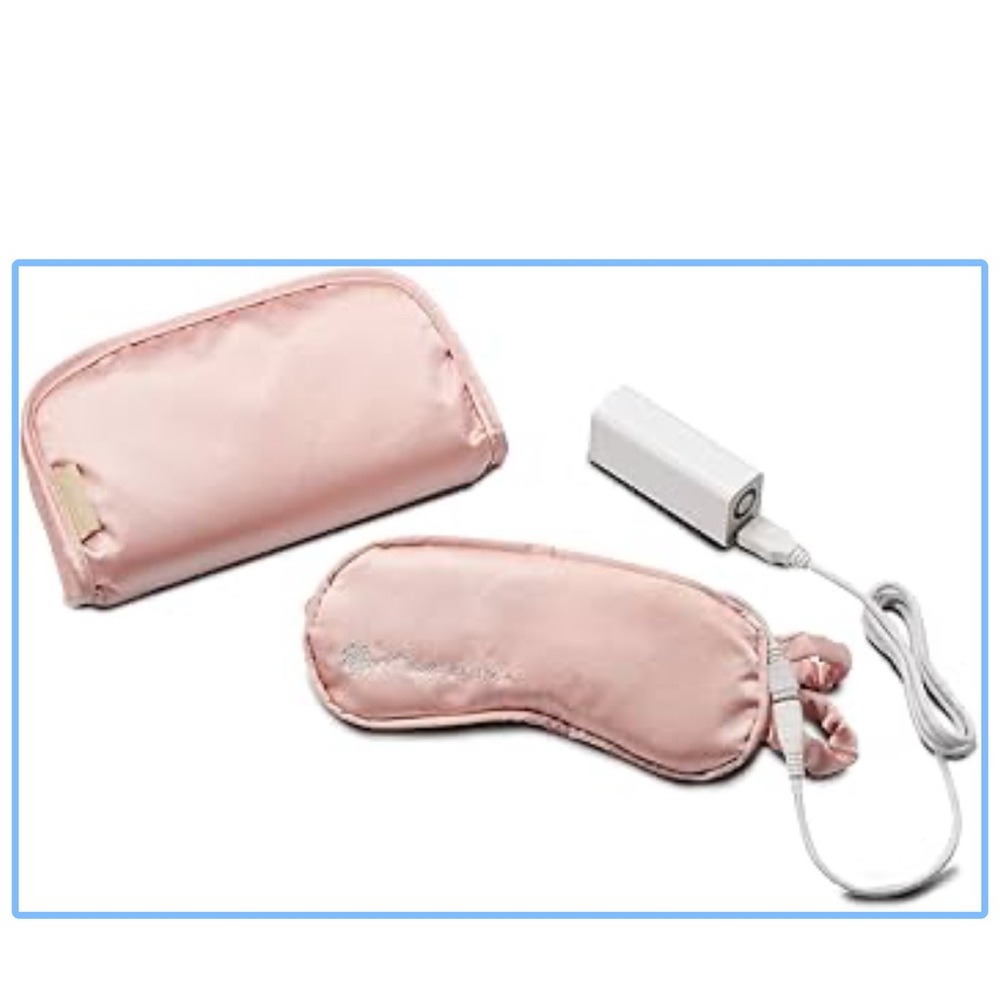 Pink Sleep Mask with Pouch and Charger